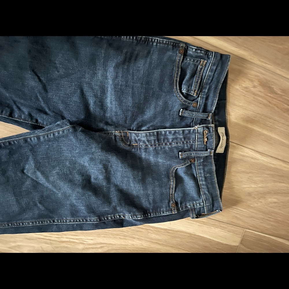 Madewell dark blue jeans!